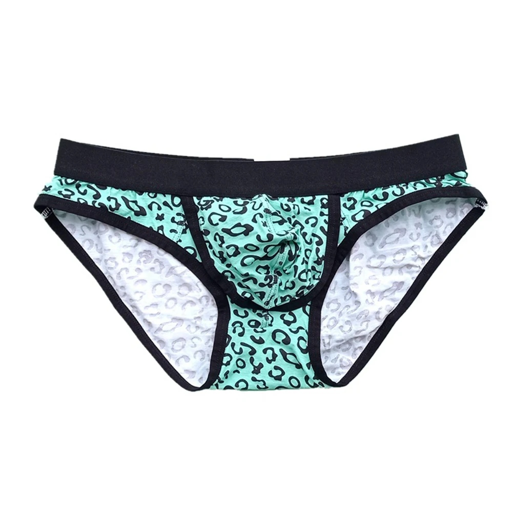 

Men Briefs Sexy Leopard Open Front Underwear Sexy Big Pouch U Convex Pouch Low Rise Shorts Panties Hight Cut Soft Lingerie
