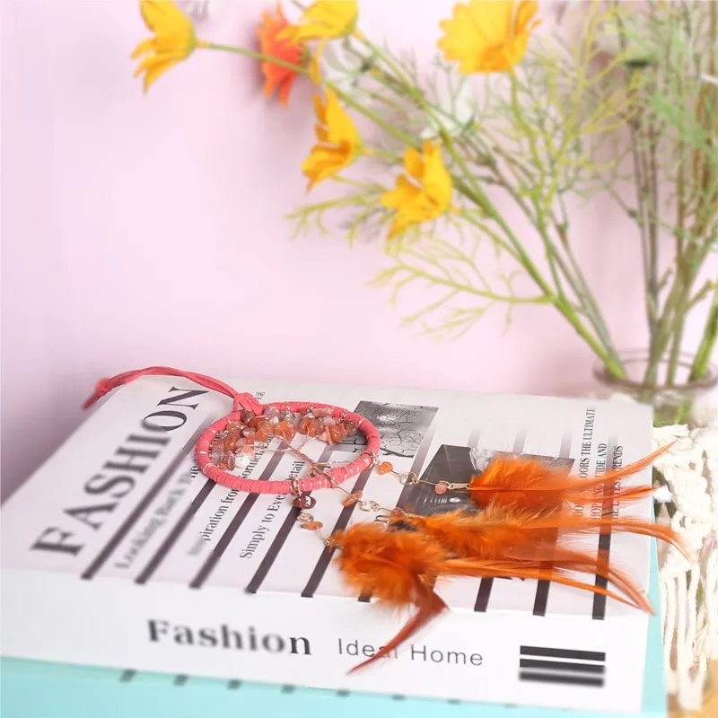 7 чакр драгоценный камень Автомобильный дом дерево жизнь хрустальное перо Ловцы