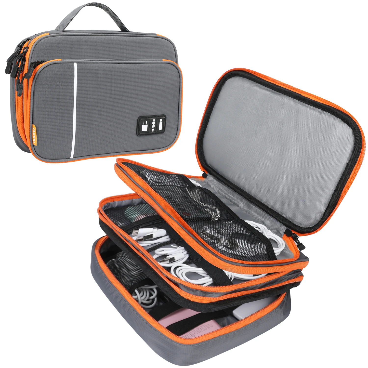 Трехслойная сумка-органайзер Acoki для игровых аксессуаров электроники SD-карты