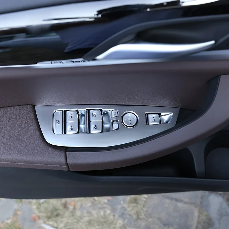 

4 шт./комплект, хромированные кнопки для автомобильного стеклоподъемника BMW X3 G01 2018