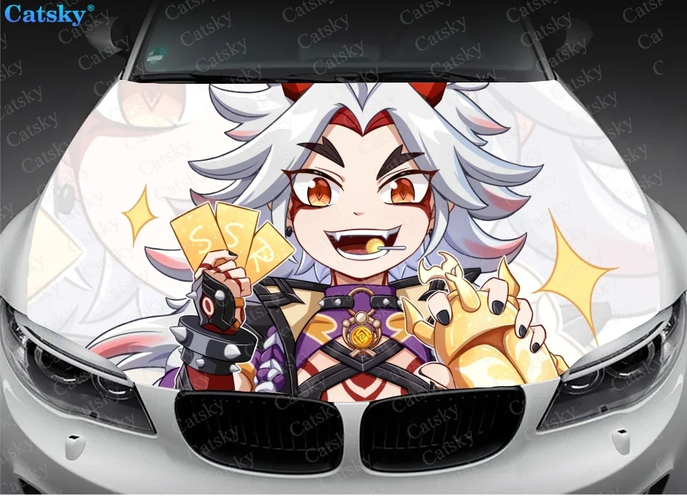 Виниловая наклейка на капот автомобиля аниме аратаки Вито | Genshin Impact s Wrap
