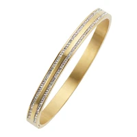 trendy cuff bangle bracelet woman femalecubic zirconia luxury jewelry accessory wedding party wristband gift wholesale