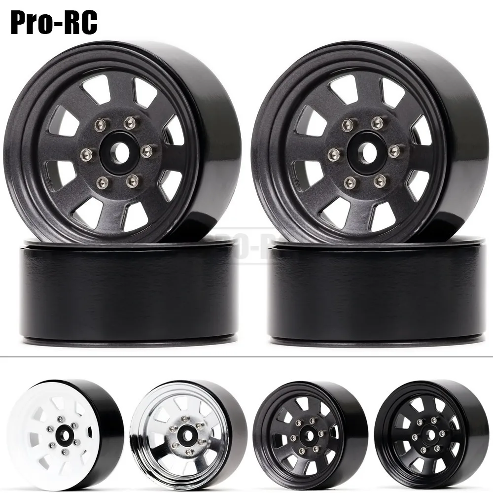 

4Pcs Metal 1.9" Beadlock Wheel Rim Hub for RC Crawler Car 1/10 Axial SCX10 II 90046 TRAXXAS TRX4 CC01 Upgrade Parts