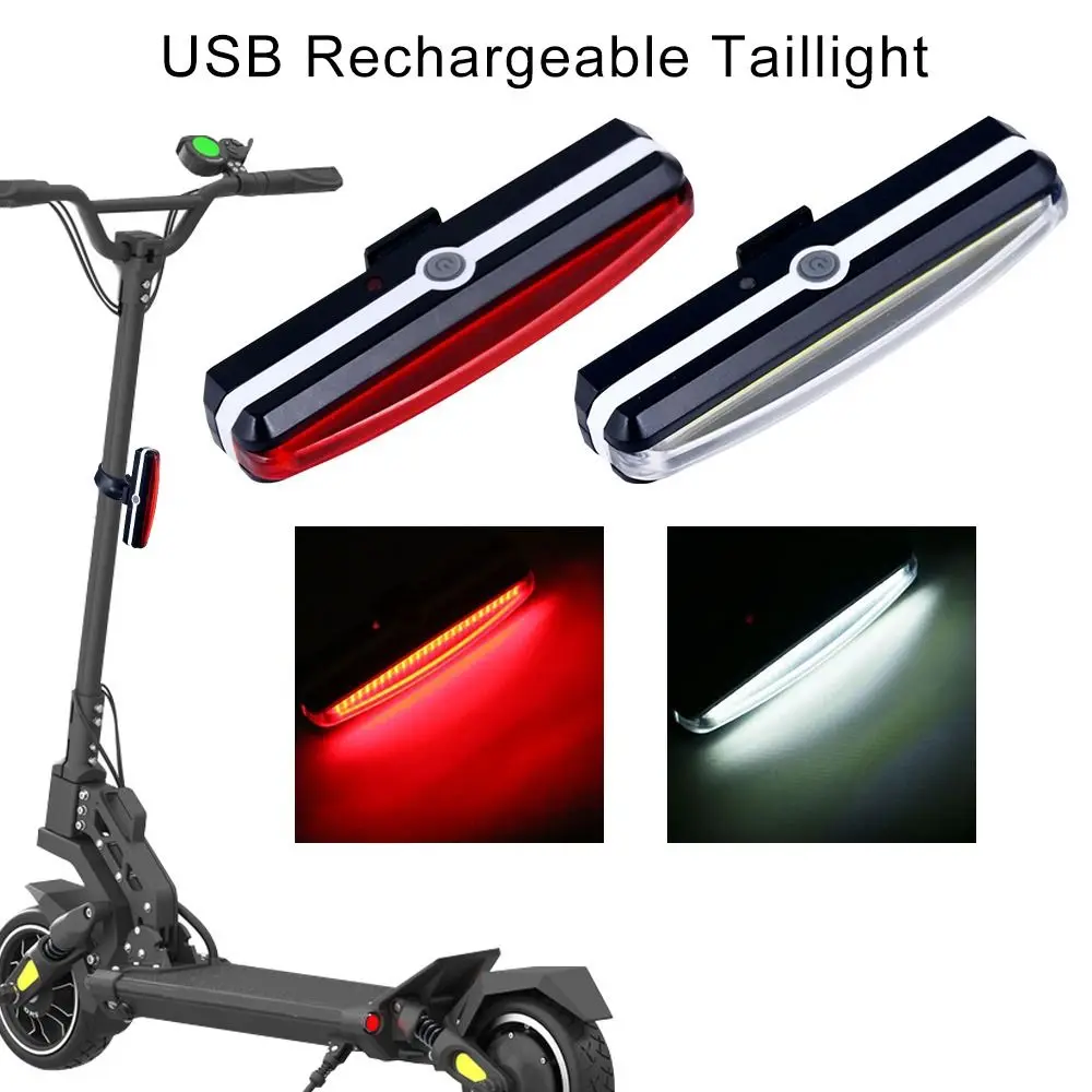 

Durable Electric Scooter Riding Equipment Bicycle USB Rechargeable Taillight Safety Lamp Warning Light Bike Accessories