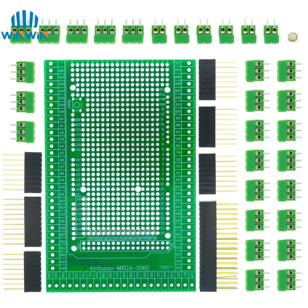 Совместим с двухсторонней печатной платой MEGA2560 набор винтовых клеммных колодок