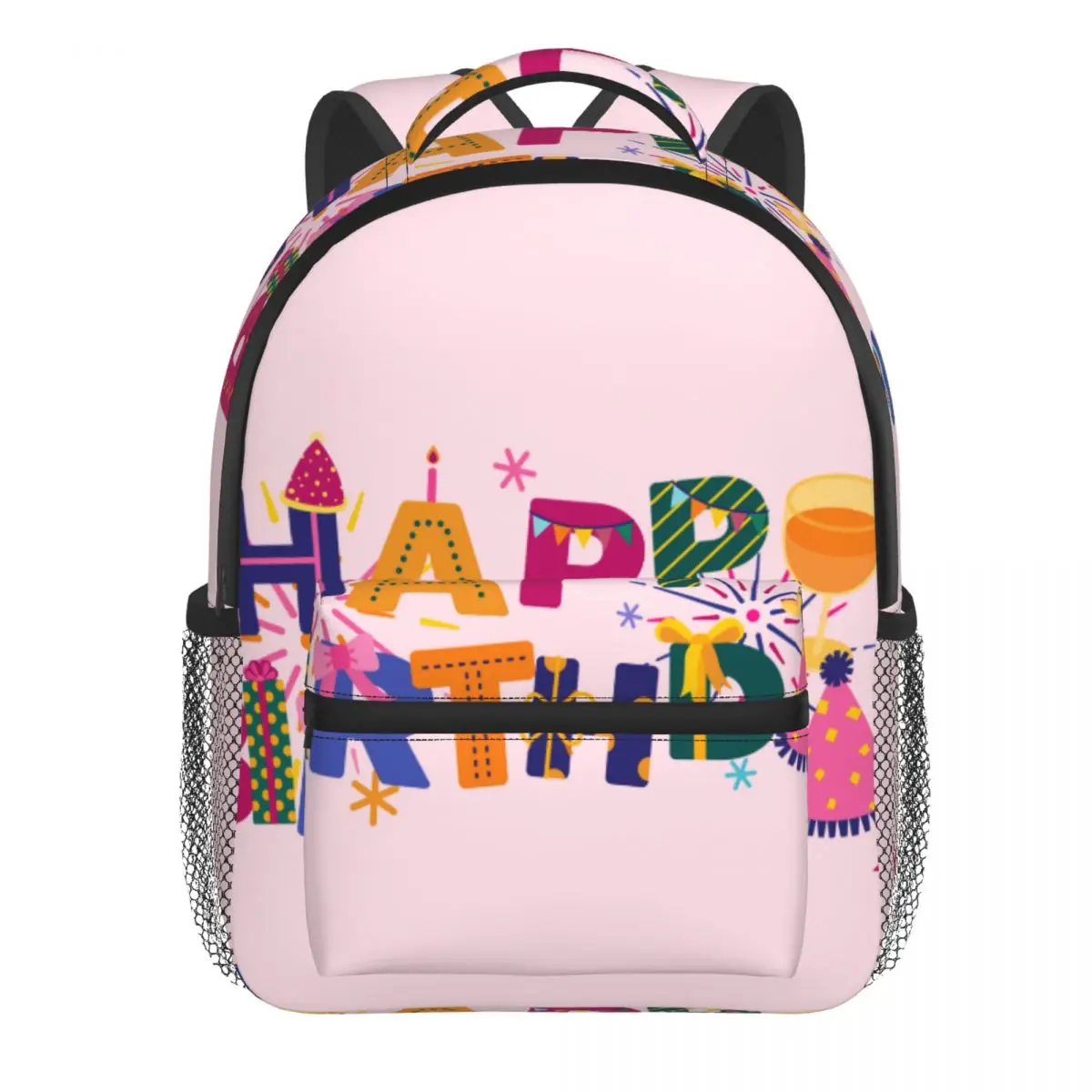 Beautiful Happy Birthday Kids Backpack Toddler School Bag Kindergarten Mochila for Boys Girls 2-5 Years
