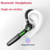 single ear wireless bluetooth 5 0 headphones fingerprint touch hands free hifi waterproof earbuds are suitable for smartphones