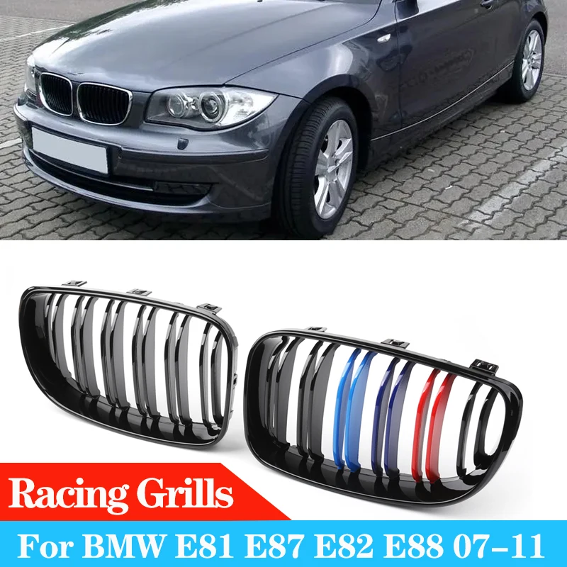 

Решетки для BMW 1 серии E81 E87 E82 E88 120i 130i, решетки передней решетки радиатора, гоночные решетки, Двойные решетки, аксессуары 2004-2011