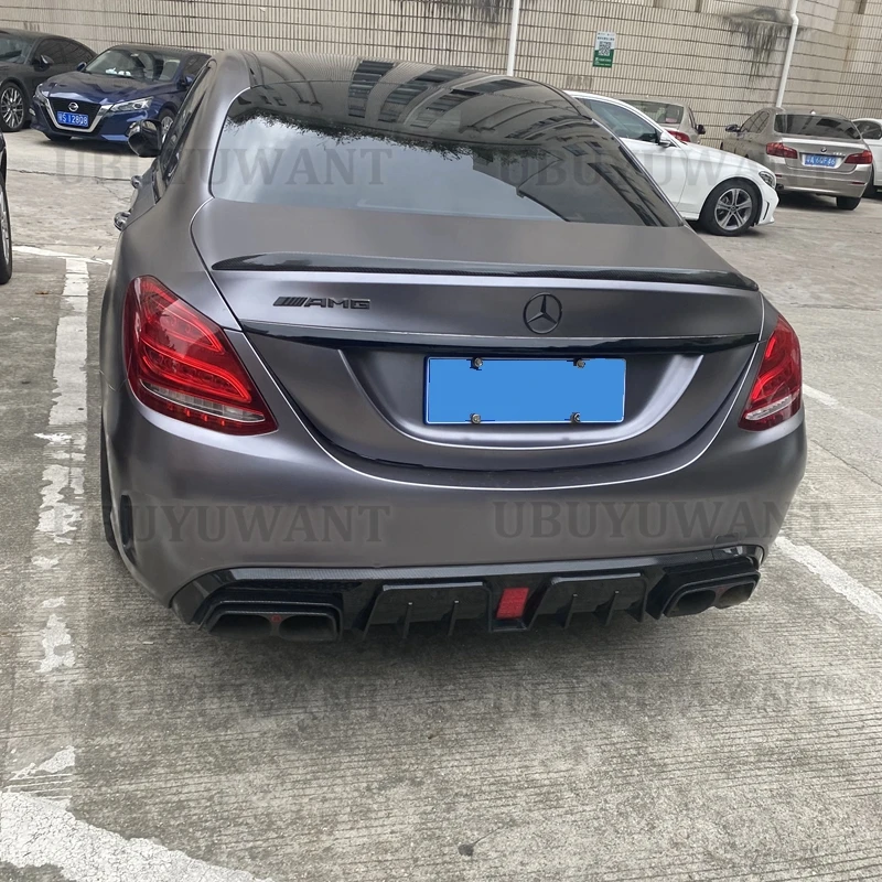 

Спойлер для Mercedes W205 C43 C63 2016 2017 2018 2019 C180/C200/C230 C63 C-class, спойлер для заднего крыла автомобиля, цветной задний спойлер