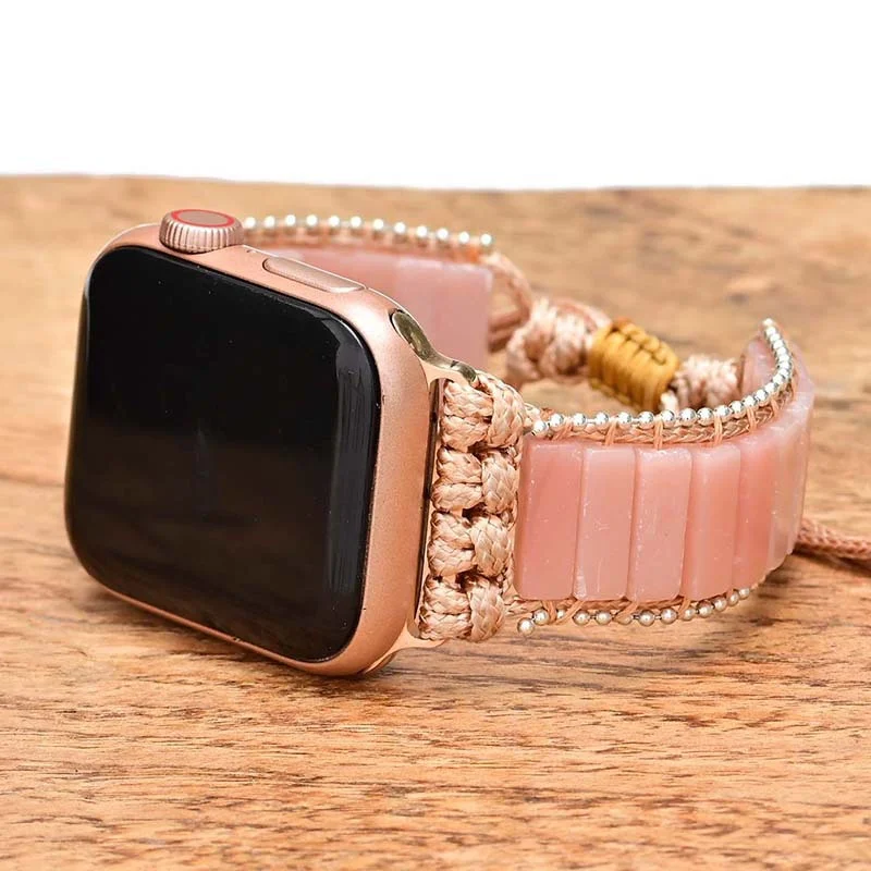 Custom strap for apple watch band 41mm 45mm 42mm luxury Jewelry women Natural Stones bracelet iwatch series 7 6 5 4 Se 40/44mm