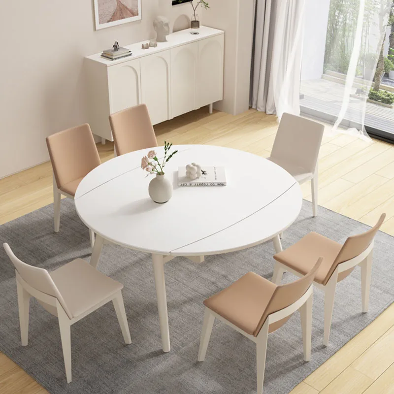

Nordic Stone Tables Luxury Creative Extendable Modern Tables Kitchen Small Apartmen Muebles Multifun Cionales Home Furniture