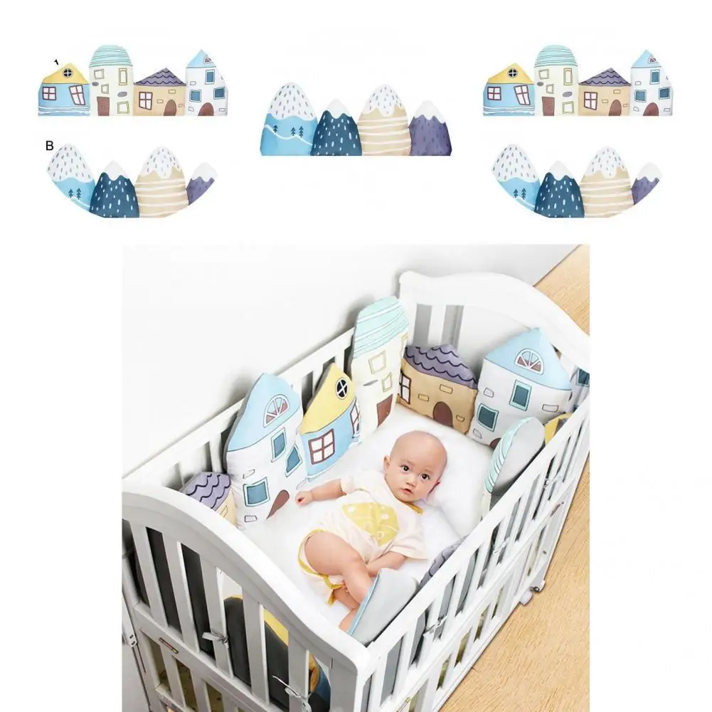 

Keep Warm Lightweight Smooth Surface One-piece Crib Bumper Cushion for Unisex