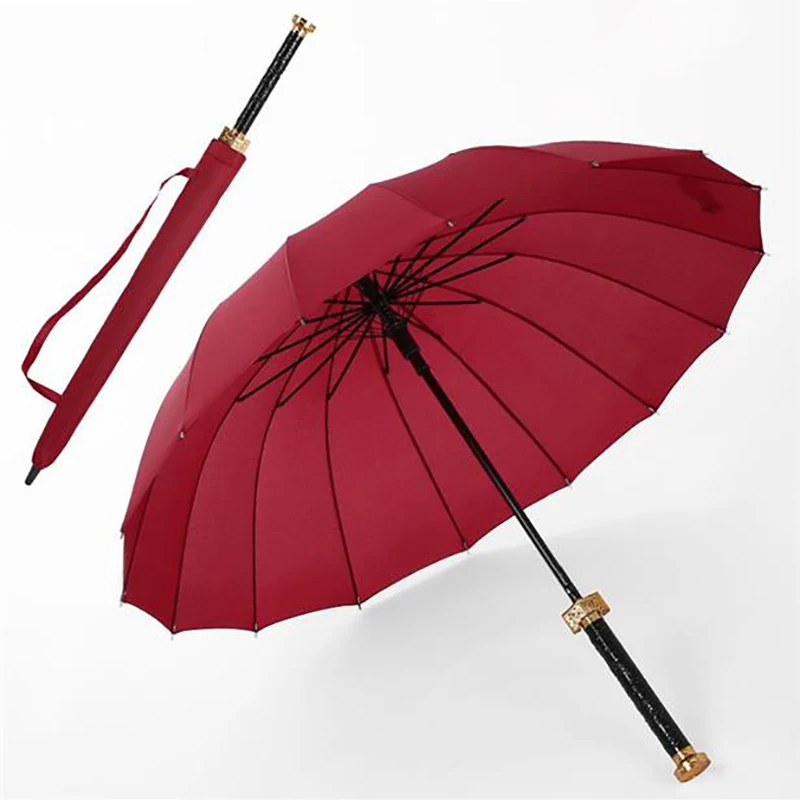 Windproof Big Parasolumbrella Men Portable Sun Japanese Umbrella Uv Protection Samurai Sword Paraguas Plegable Rain Gear GXR45XP