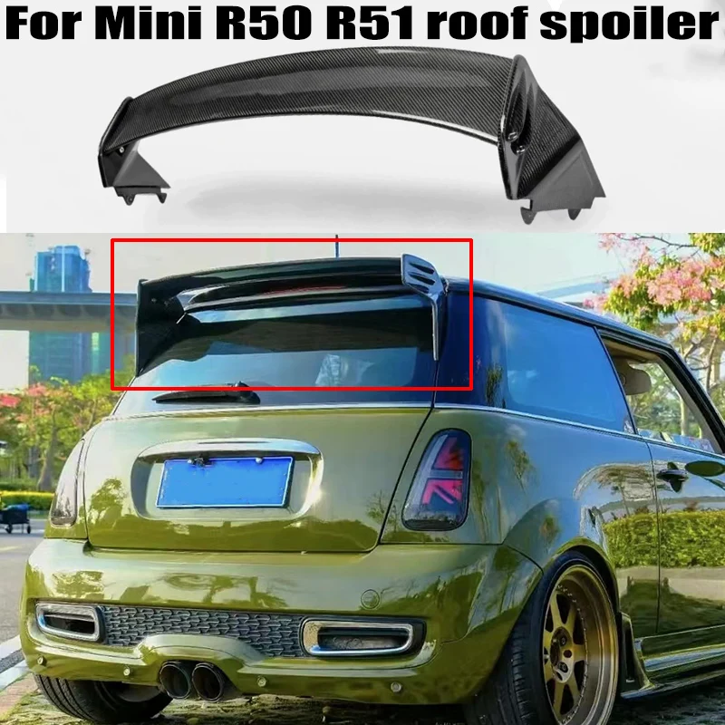 

Для BMW Mini R50 R51 Cooper S 2001-2006 Автомобильный задний багажник из углеродного волокна верхние крылья спойлер воздушная фольга