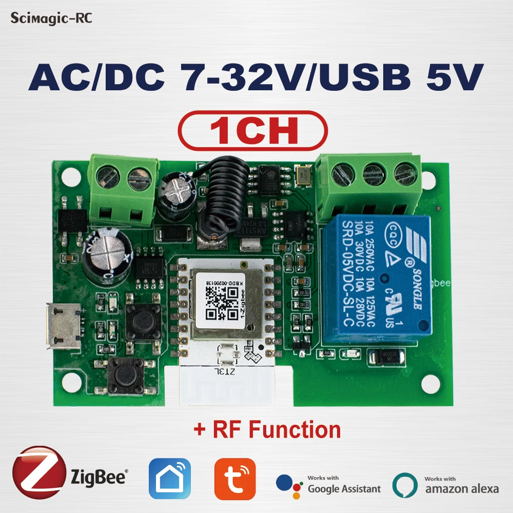 

1CH ZIGBEE Tuya eWelink Модуль переключателя контроллера устройства умной домашней автоматизации для гаражных ворот, освещения, двигателей, штор
