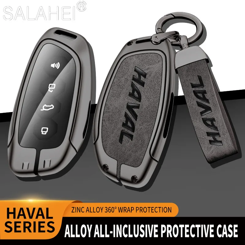 

Zinc Alloy Car Key Case Cover Holder Shell For Haval H9 F7x H5 H3 Great Wall 5 3 M2 H6 Coupe M4 H2 6 2022 Protection Accessories