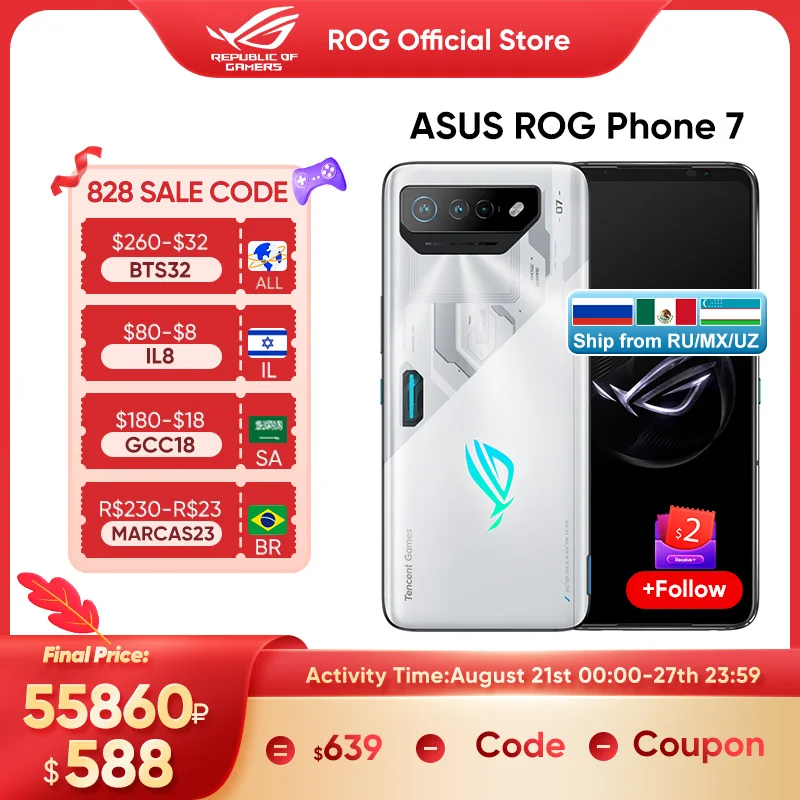 2023 New ASUS ROG Phone 7 & 7 Ultimate 5G Gaming Phone Snapd