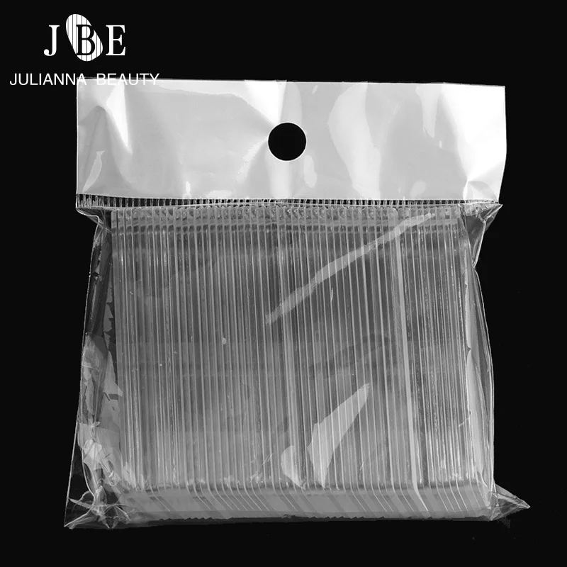 

50pcs/pack Transparent False Nail Tips Nail Art Display Stand Acrylic Gel Polish Holder Strip Manicure Practice Showing Tools