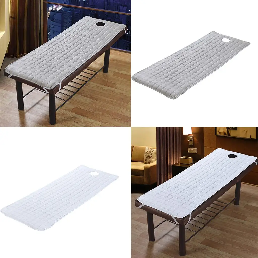 

2pcs Durable Wash Cosmetic Massage Sheet Mattress Cover 80x190cm White Grey