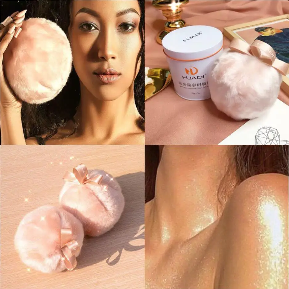 

New Hot Shiny Highlight Honey Powder Plush Ball Puff Shiny Facial Highlights Body Loose Powder Ball Bling Shinny Cosmetics T2386