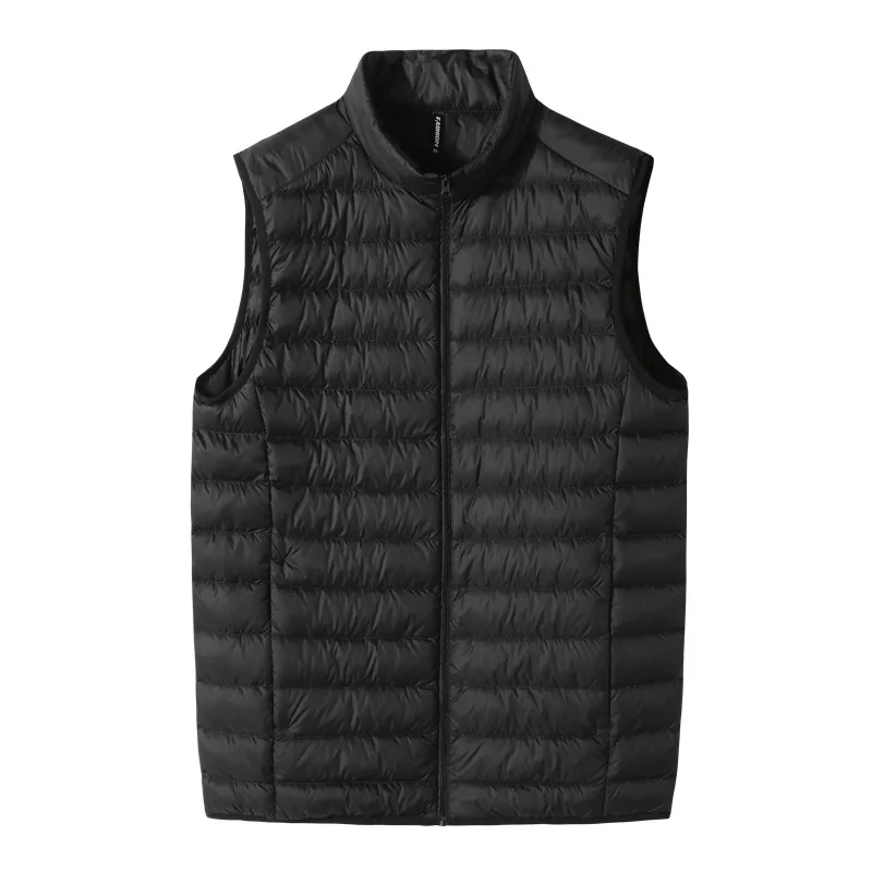 New Arrival Fashion Super Large Autumn Winter Men Stand Collar Lightweight Down Vest Thin Loose Casual Plus Size XL-6XL 7XL 8XL