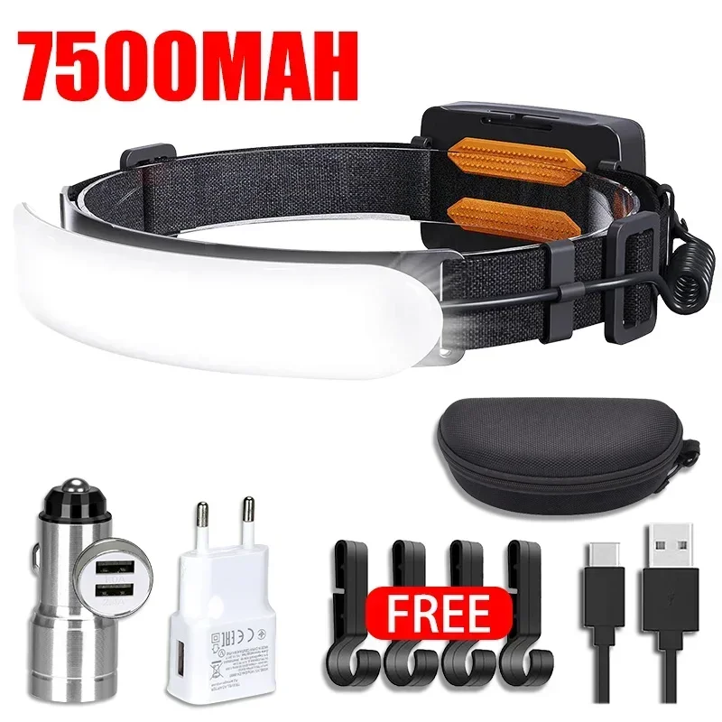 

Налобный фонарь COB ABS 31LED 7500 мАч USB rechargeable