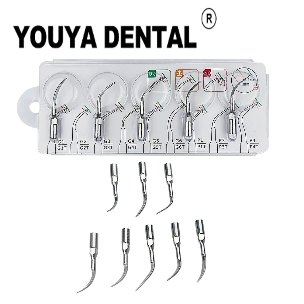 

10pcs Dental Ultrasonic Scaler Scaling Periodontics Tip G1 G2 G3 G4 G5 G6 P1 P3 For EMS For Woodpecker Ultrasonic Scalers