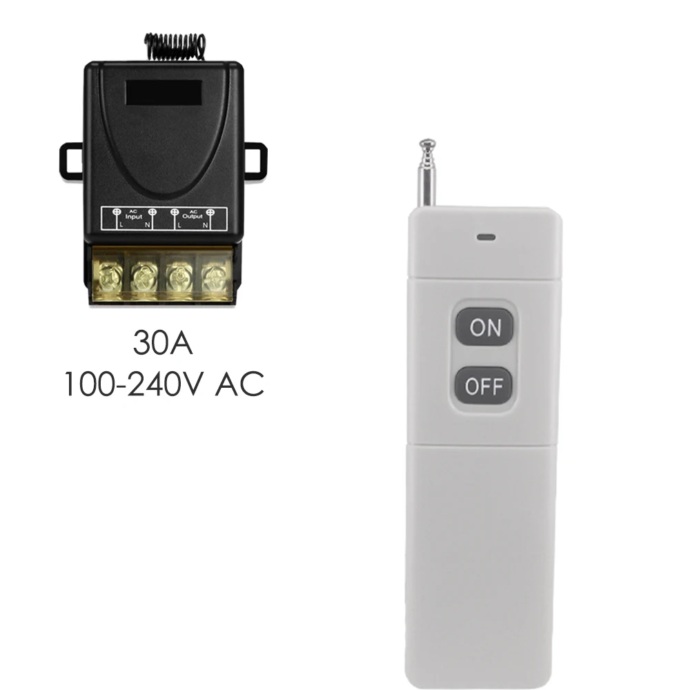 

COLOROCK Wireless Switch 30A 100-240V AC RF433MHz Remote Control High Power Wide Voltage Widely Used