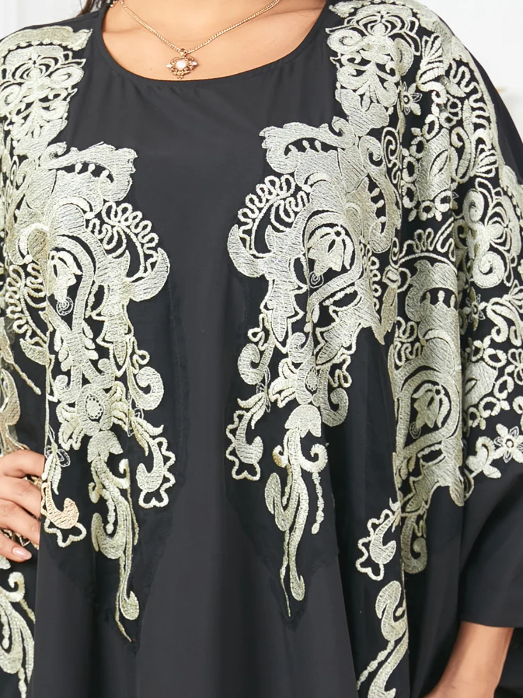 Абая для женщин платья с вышивкой вечерние Джалабия мусульманский Рамадан Vestidos