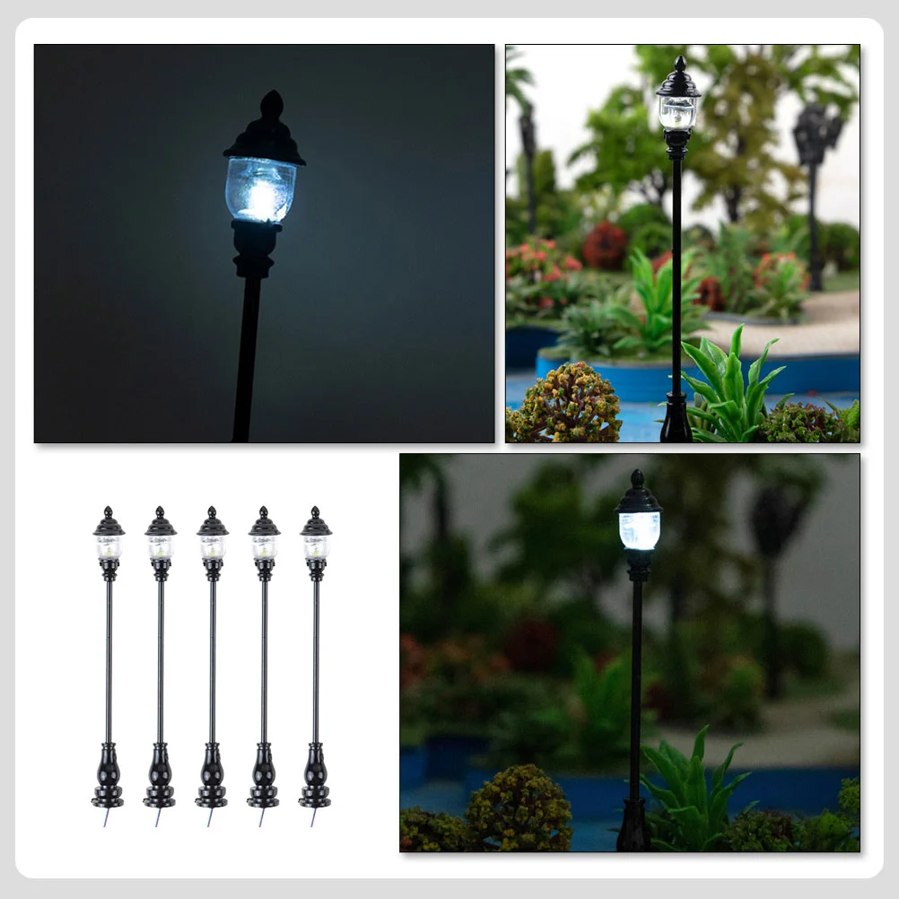 Премиум 5 шт. Имитация миниатюрной модели уличного фонаря для украшения мини-дома