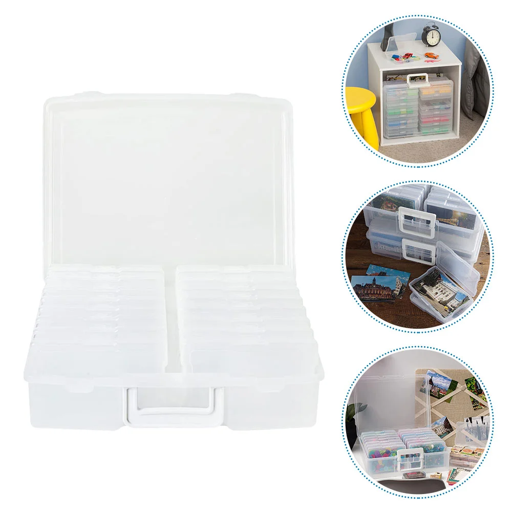 

Box Photo Storage Organizer Picture Craft Boxes Keeper Case Holder Scrapbookcontainers Album Smallkeepe Photos