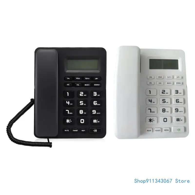 VTC-500 Corded Telephone with Big Button and LCD Screen for Seniors Home Hotel Drop shipping