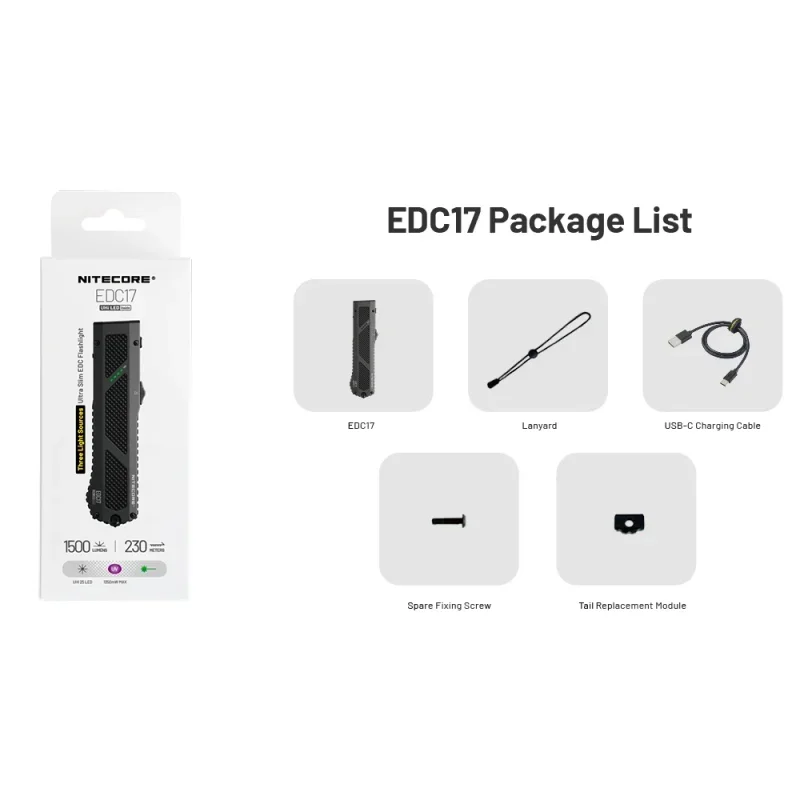 

NITECORE EDC17 Фонарик 1500 люмен