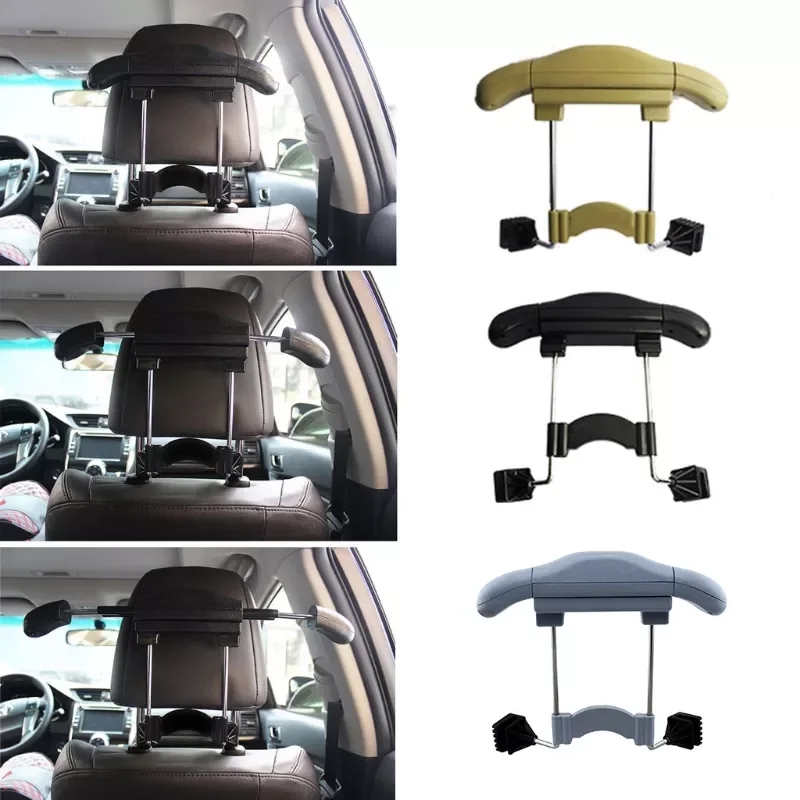 

Car Seat Hanger Holder Organizer Retractable Coat Hanger Clothes Suits Holder Multifunction Suit Retractable Hanger W91F