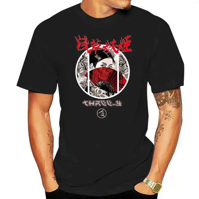 

2022 Harajuku T-shirts Cotton Men Japanese tshirt Ukiyo E Geisha Streetwear Tops hip hop T shirts Summer Short Sleeve