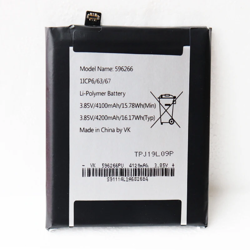 Аккумулятор 4200 мАч 596266 для Wiko TPJ19K05P / Cat S42 мобильный телефон аккумулятор