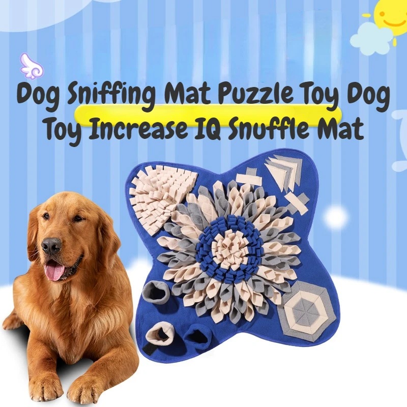 

Dog Sniffing Mat Puzzle Toy Dog Toy Increase IQ Snuffle Mat Slow Dispensing Feeder Pet Snack Feeding Mat Boring Interactive Game