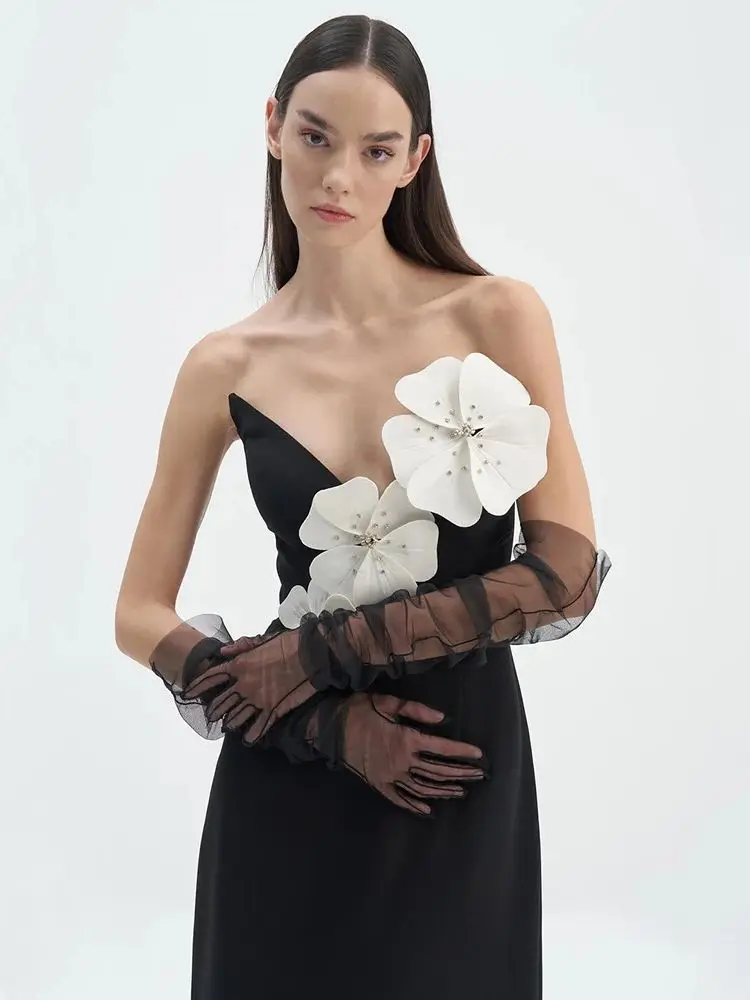 Новинка лета 2024 женское шикарное платье с красивым цветочным дизайном со