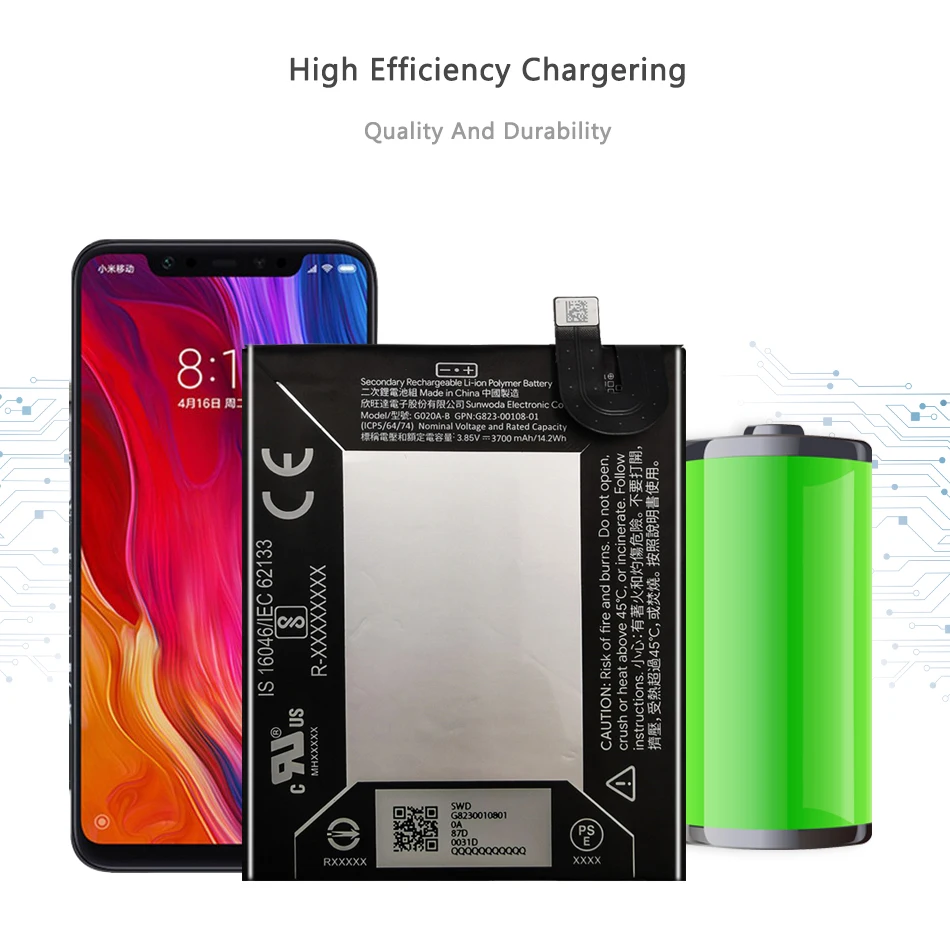 

100% new 3700mAh / 14.24Wh G020A-B Phone Replacement Battery For HTC Google Pixel 3A XL Batteries+ Tools +stickers