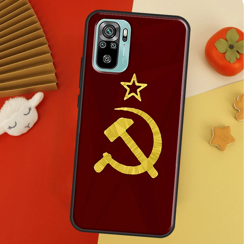 Чехол с флагом СССР Советского Союза для Xiaomi Redmi Note 11 10 9 7 Pro 10S 9S 8T 10A 10C 9A 9C 9T мягкая