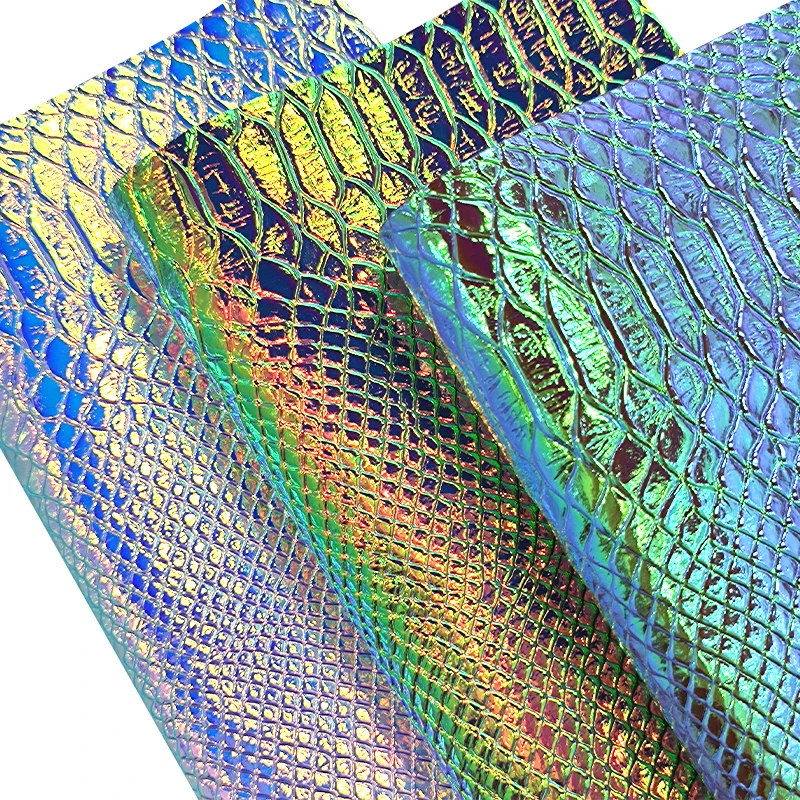 

Голографические блестящие цветные искусственные листы из искусственной кожи для шитья обуви, сумок, серег, поделок «сделай сам», декор 46x135см