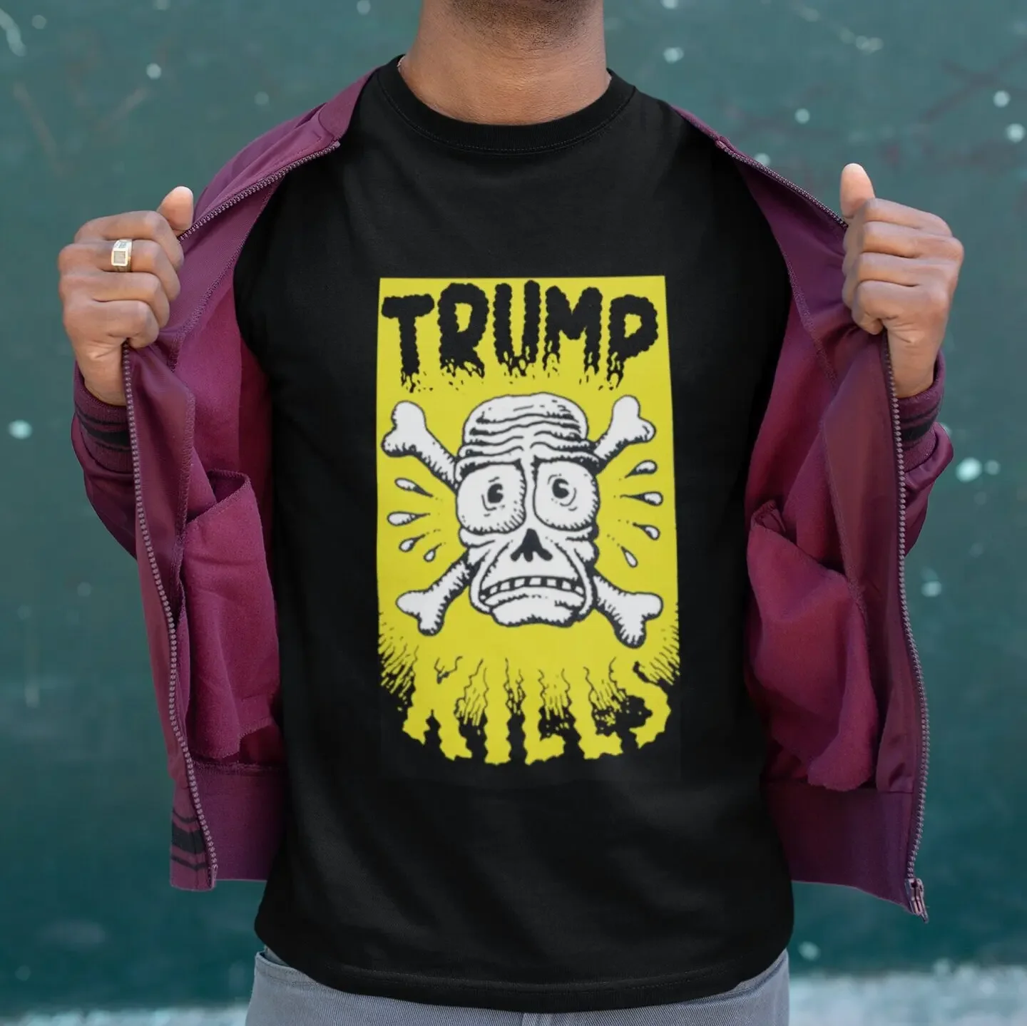 Футболка Trump Kills Tee Anti-trump. Дональд Дж. Трамп – зло