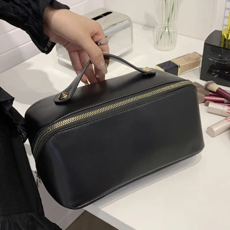 

Новая вместительная косметичка, дизайнерская женская косметичка, сумка для ванной из искусственной кожи, многофункциональная дорожная сумка для туалетных принадлежностей