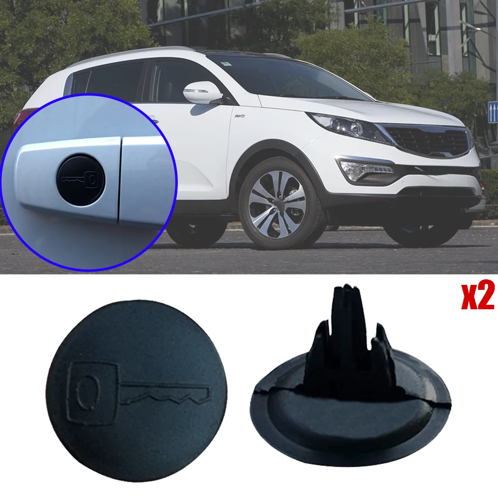 

2X автомобильная дверная ручка, колпачок для отверстия, зажимы, защитный чехол для KIA Sportage SL 2010 2011 2012 2013-2016 черный