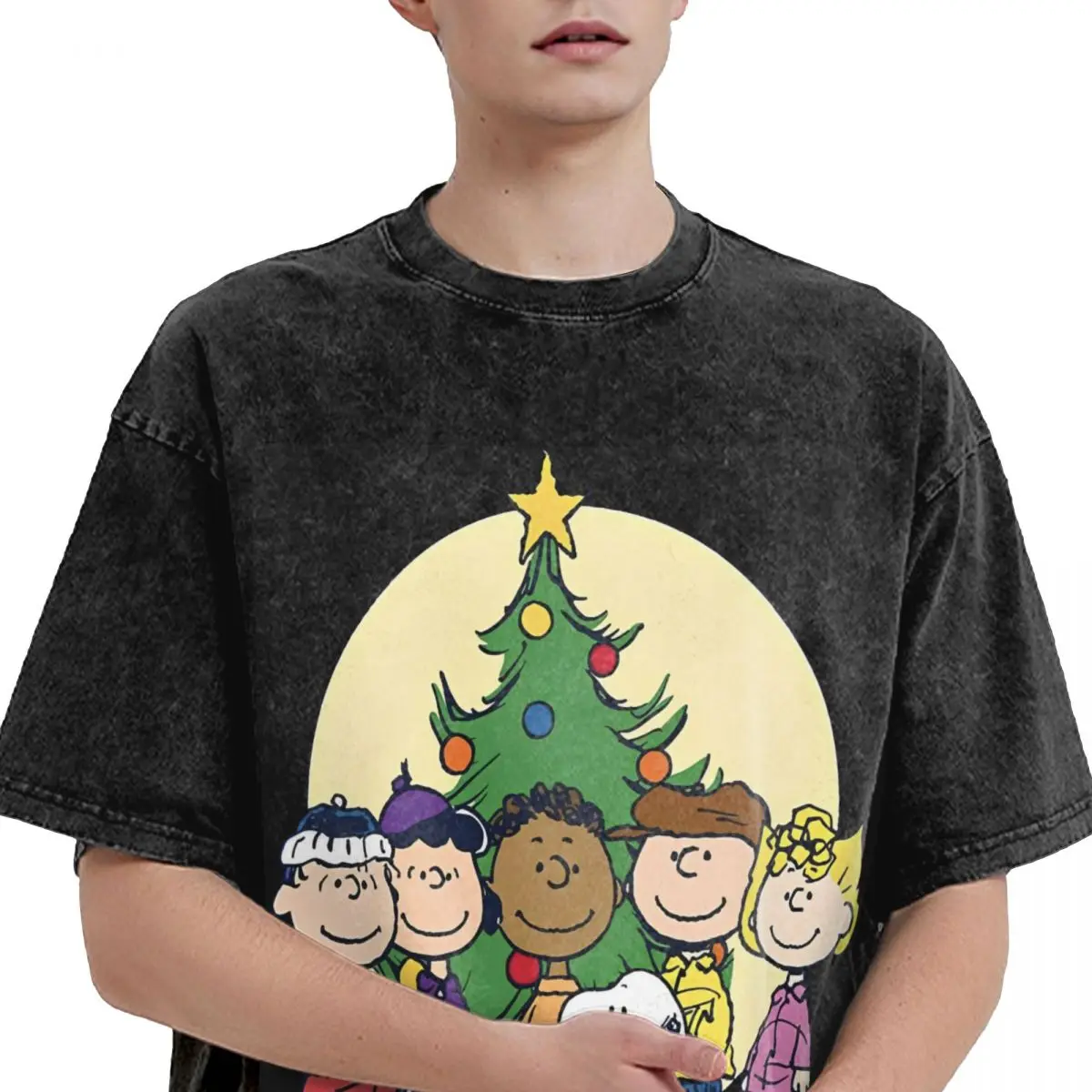 Мужские футболки Snoppy And Friends с Рождеством одежда для пляжа Y2K повседневная