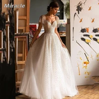 twinkling a line wedding dress beautiful sweetheart bridal gown pretty short sleeve backless dresses lace new vestido de novia