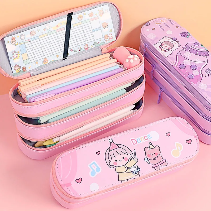 

Multipurpose Pencil Bag With Independent Zipper Large Capacity Stationery Organizer For Office Home Pencil Bag Organizer MU8669