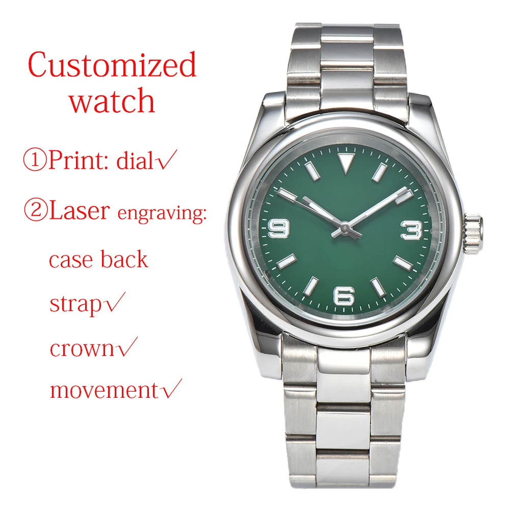 Мужские часы 39 мм/36 мм по индивидуальному заказу NH35 Oyster японский механизм