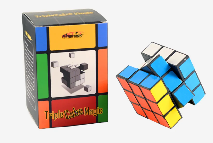 

Triple Cube Magic Tricks Gimmick Irelia Magia Set Illusion Cube Magie Disappear Close Up Stage Street Magic Prop Kids Magia Toys