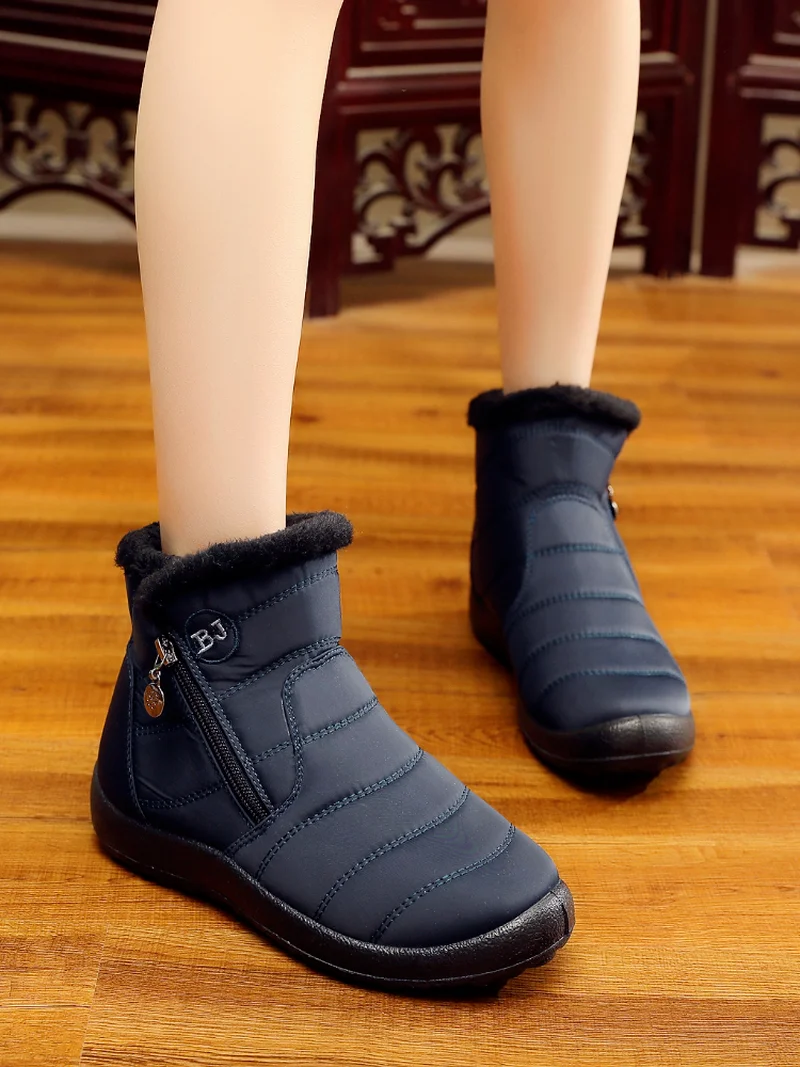 

Plus Size 35-43 Snow Boots Women Keep Warm Round Toe Zipper Women Boots Shoes 2022 Fashion Casual Cozy Winter Boots